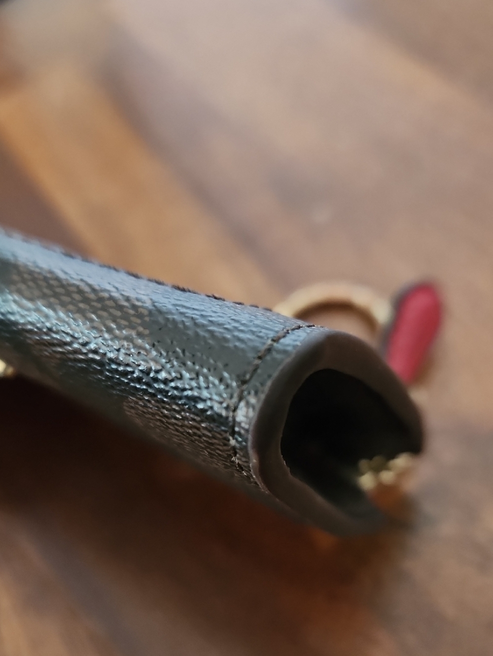 Coach Brown Signature Card Case with Red Trim - Picture 7 of 8